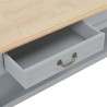 Tavolino Salotto Grigio 100x50x41,5 cm Legno Massello Paulownia