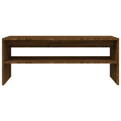    Tavolino Salotto Rovere Marrone 100x40x40 cm Legno ingegnerizzato