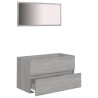    Set Mobili da Bagno 2 pz Grigio Sonoma in Legno Ingegnerizzato