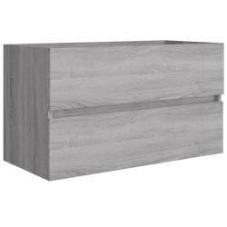    Set Mobili da Bagno 2 pz Grigio Sonoma in Legno Ingegnerizzato