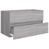    Set Mobili da Bagno 2 pz Grigio Sonoma in Legno Ingegnerizzato