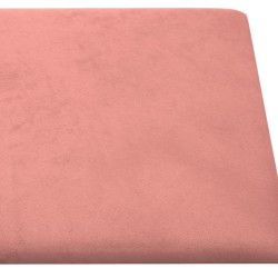 vidaXL Pannelli Murali 12 pz Rosa 30x30 cm Velluto 1,08 m²