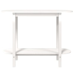    Tavolo Consolle Bianco 110x40x80 cm in Legno Massello di Pino