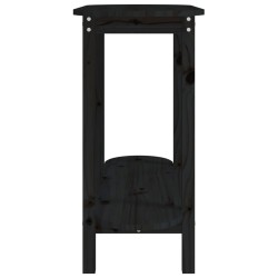    Tavolo Consolle Nero 110x40x80 cm in Legno Massello di Pino