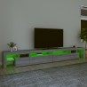 vidaXL Mobile Porta TV con Luci LED Grigio Sonoma 290x36,5x40 cm