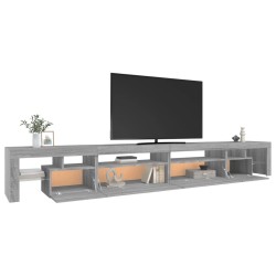 vidaXL Mobile Porta TV con Luci LED Grigio Sonoma 290x36,5x40 cm