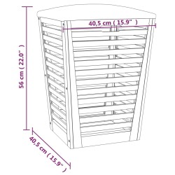    Sgabello da Bagno 40,5x40,5x56 cm in Legno Massello di Noce