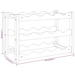Portabottiglie per 12 Bottiglie in Legno Massello di Noce