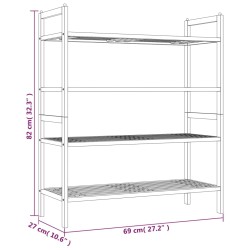 Scarpiere 2 pz 69x27x41 cm in Legno Massello di Noce