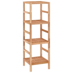    Scaffale da Bagno 35,5x35,5x112,5 cm in Legno Massello di Noce