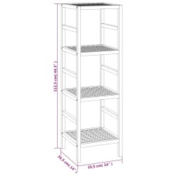    Scaffale da Bagno 35,5x35,5x112,5 cm in Legno Massello di Noce