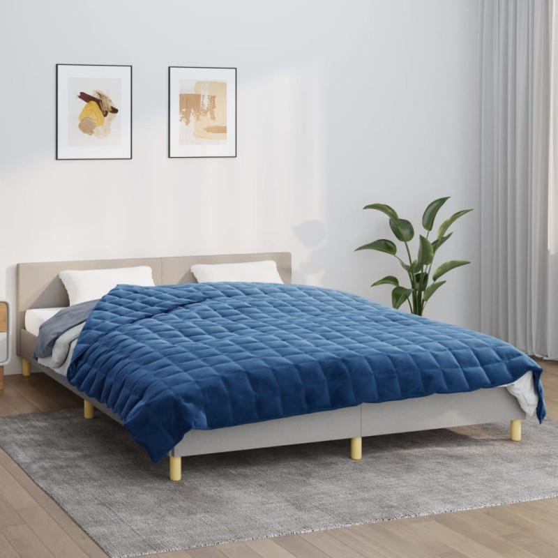    Coperta Ponderata Blu 220x235 cm 11 kg Tessuto