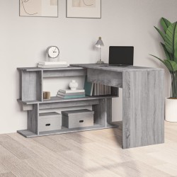    Scrivania Angolare Grigio Sonoma 200x50x76 cm Legno ingegnerizzato