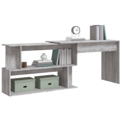    Scrivania Angolare Grigio Sonoma 200x50x76 cm Legno ingegnerizzato