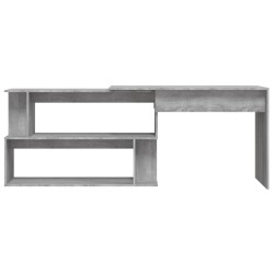    Scrivania Angolare Grigio Sonoma 200x50x76 cm Legno ingegnerizzato