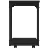 Tavolino con Ruote Nero 50x35x55,5 cm in Legno Ingegnerizzato