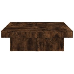    Tavolino da Salotto Rovere Fumo 90x90x28 cm Legno ingegnerizzato