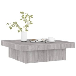    Tavolino da Salotto Grigio Sonoma 90x90x28 cm Legno ingegnerizzato