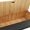    Panca Nera 107x45x75,5 cm Legno Massello di Abete