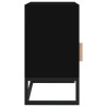 Comodino Nero 40x30x55,5 cm Legno ingegnerizzato e Ferro