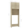 vidaXL Mobile Lavatrice Rovere Sonoma 64x25,5x190 cm Legno ingegnerizzato