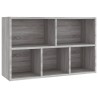    Libreria/Credenza Grigio Sonoma 50x25x80 cm Legno ingegnerizzato