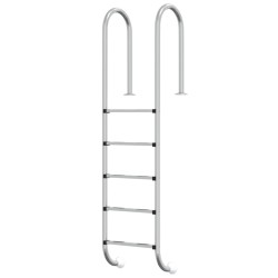 Scala per Piscina 54x38x211 cm Acciaio Inox 304