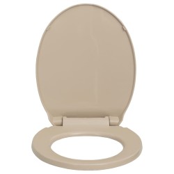 vidaXL Copriwater Chiusura Ammortizzata e Sgancio Rapido Beige Ovale