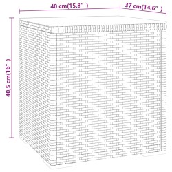    Tavolino Grigio 40x37x40,5 cm in Polyrattan