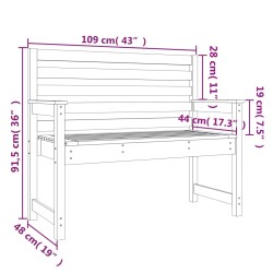    Panca da Giardino 109x48x91,5 cm in Legno Massello di Douglas