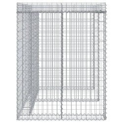    Parete Gabbioni Bidone Spazzatura 192x91x120 cm Ferro Zincato