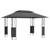 Gazebo con Tetto Antracite 400x300x270 cm Acciaio