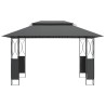 Gazebo con Tetto Antracite 400x300x270 cm Acciaio