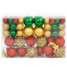 vidaXL Set Palline di Natale 112 pz Rosso / Verde / Oro in Polistirene