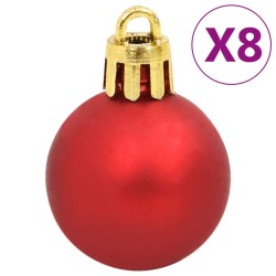 vidaXL Set Palline di Natale 112 pz Rosso / Verde / Oro in Polistirene