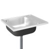 vidaXL Lavello da Cucina con Scarico Argento 500x600x155 mm Acciaio