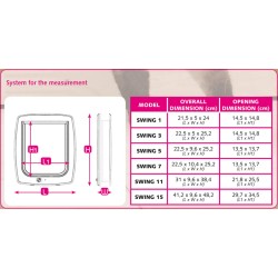 Ferplast Porta per Animali Manuale a 2 Vie Swing 1SB Bianco 72101011