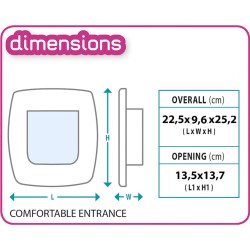 Ferplast Porta per Animali Manuale a 4 Vie Swing 5T Bianco 72103011