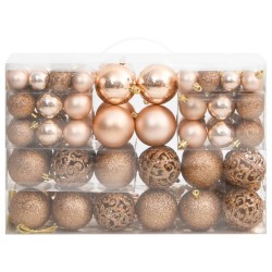 vidaXL Set Palline di Natale 111 pz Oro Rosa in Polistirene