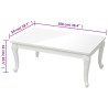 vidaXL Tavolino da Salotto Bianco Lucido 100x50x42cm Legno ingegnerizzato