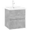 Mobile Bagno con Lavabo Integrato Grigio Cemento in Truciolato