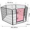 FLAMINGO Box per Cani Zecta 162x140x80 cm Nera