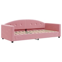 vidaXL Divano Letto Estraibile con Cassetti Rosa 90x200 cm Velluto