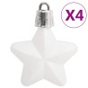 vidaXL Set Palline di Natale 111 pz Bianco e Grigio in Polistirene