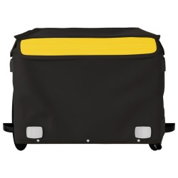 vidaXL Rimorchio da Bici da Carico Nero e Giallo 45 kg in Ferro