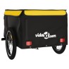 vidaXL Rimorchio da Bici da Carico Nero e Giallo 45 kg in Ferro