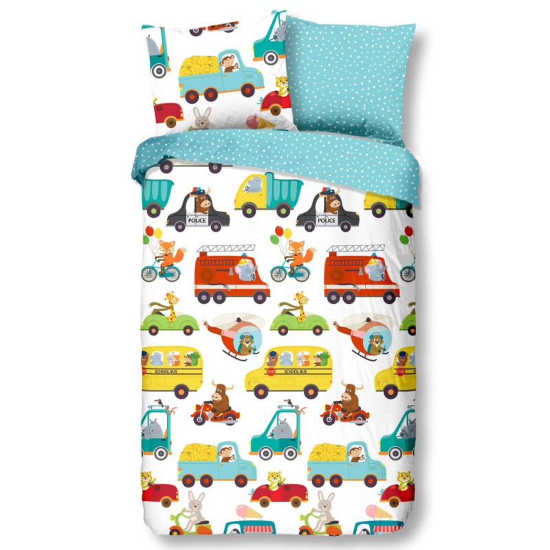 Good Morning Copripiumino Bambini TRAFFIC 140x200/220cm Multicolore