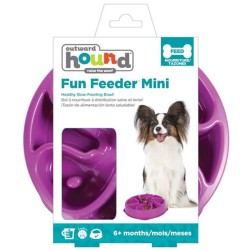 Outward Hound Mini Alimentatore Lento per Cani Slo Bowl Viola