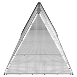    Gabbia per Conigli Antracite 403,5x80,5x71 cm Acciaio Zincato