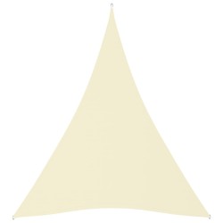 vidaXL Parasole a Vela Oxford Triangolare 4x5x5 m Crema